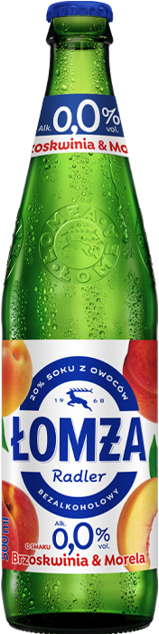 Łomża Radler 0,0 Brzoskwinia-morela 20% soku z owoców - Van Pur